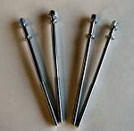 4 Pack Stright Bass Drum Tension Rods 7/32"